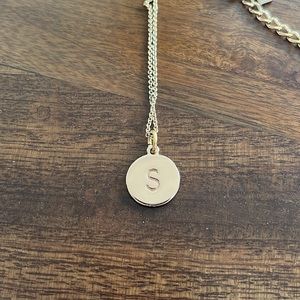 Kate Spade Rose Gold “S” Monogram necklace